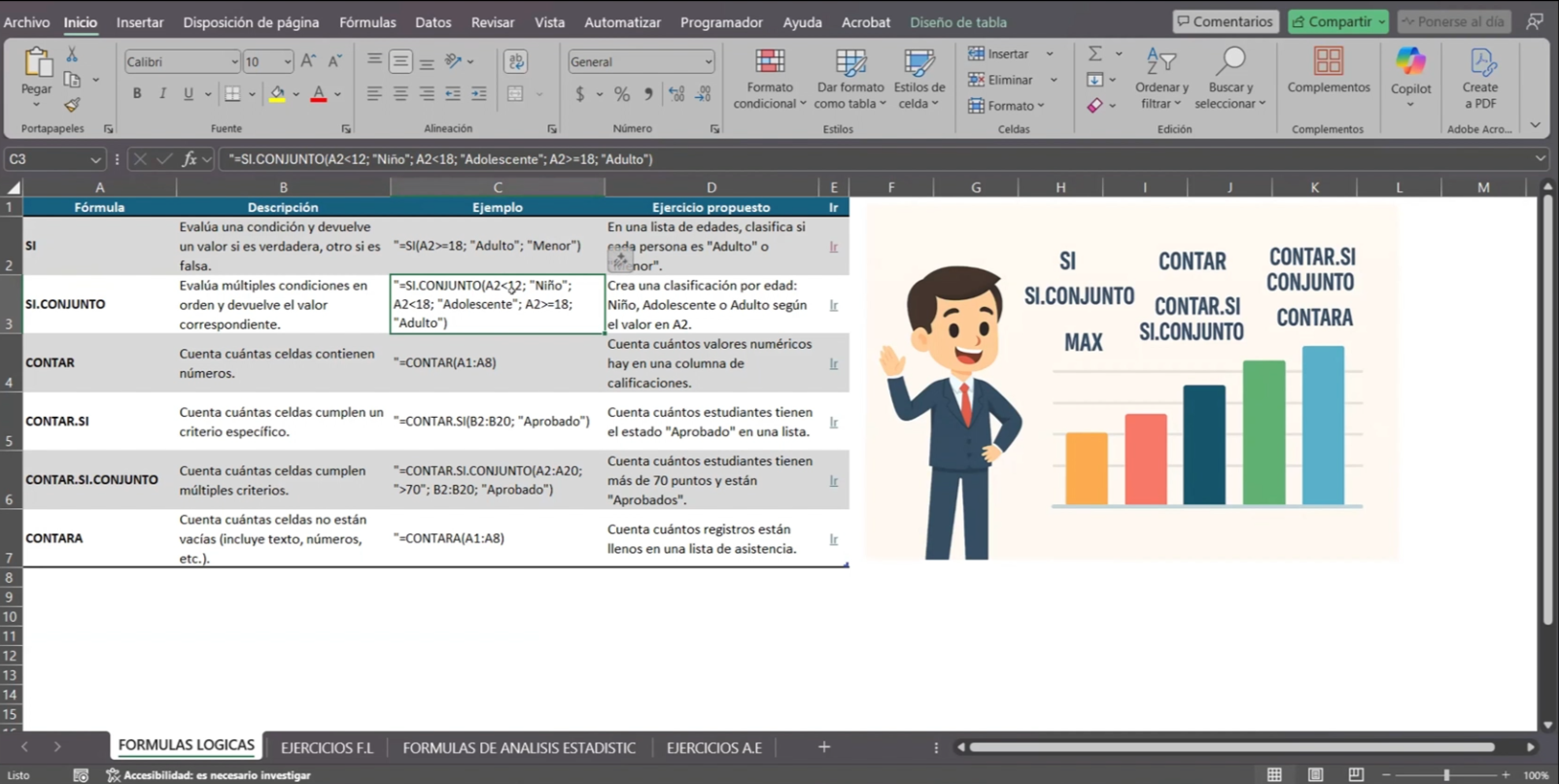 Entrenamiento con Excel