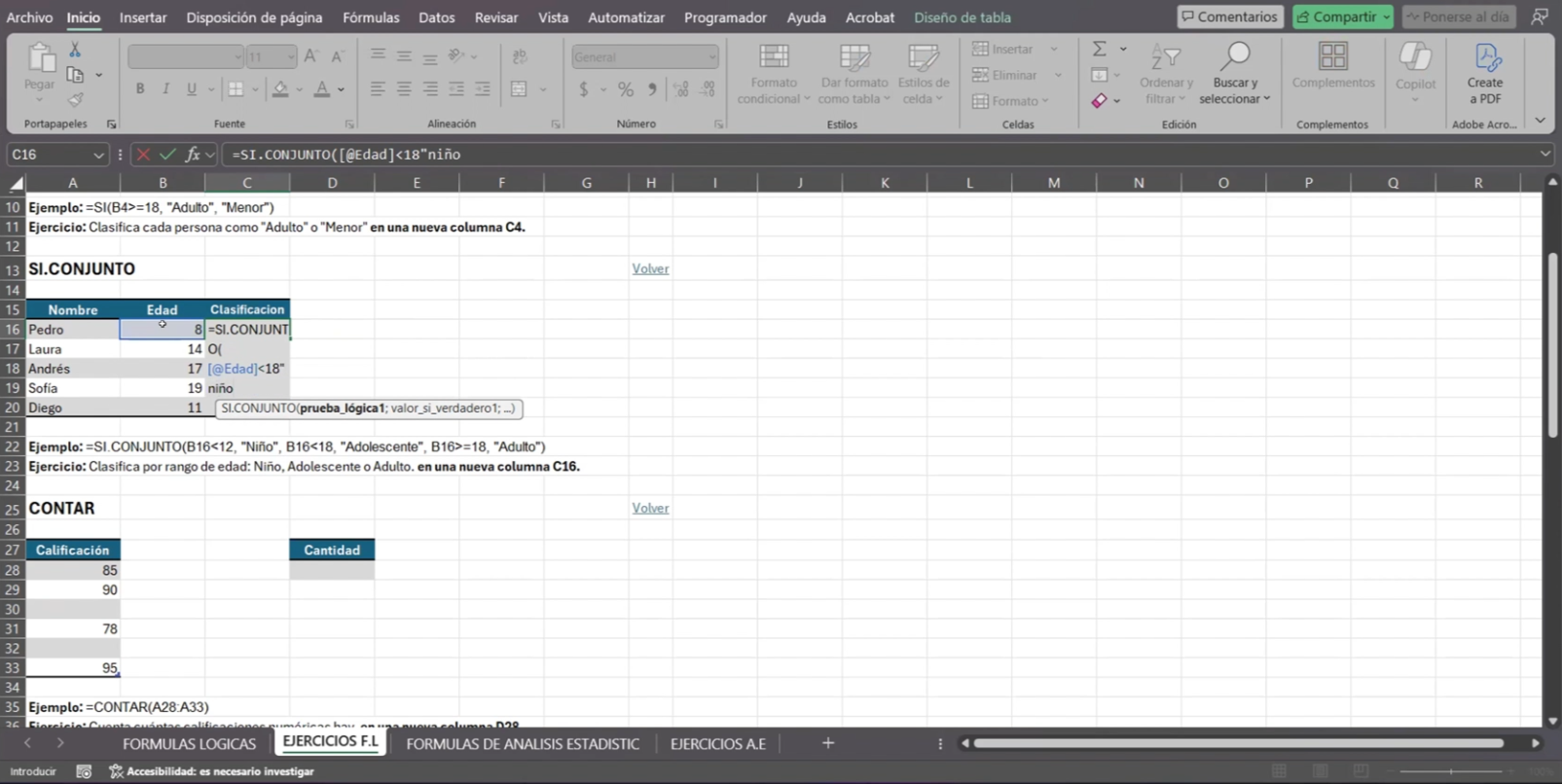 Planificación de entrenamientos